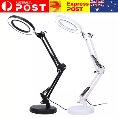 10X Magnifying Glass Desk Light Magnifier LED Lamp Reading Lamp With Base • $27.07