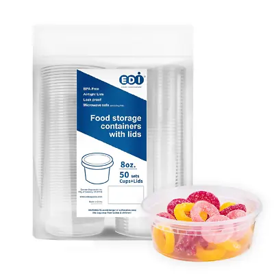 $12.99 • Buy EDI Deli Food Containers & Lids (8 OZ, 12 OZ, 16 OZ, 24 OZ & 32 OZ)