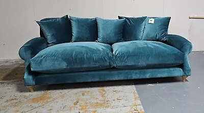  Large Loaf Crumpet Sofa In Rockpool Clever Velvet  10/10 Perfect New Condition • £1800