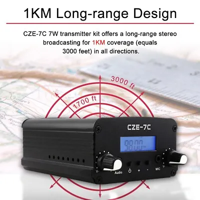 Fmuser 7W Stereo Pll Fm Transmitter For Radio Broadcast Station With Antenna • $76