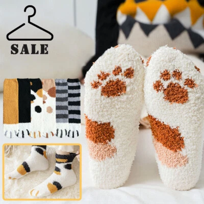 £4.89 • Buy Cat Claws Ladies Winter Warm Soft Fluffy Bed Sock Lounge Slipper Floor Sock UK