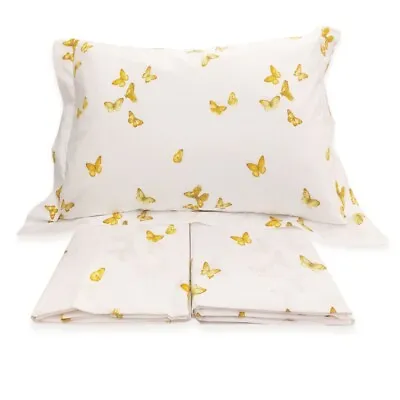 MIRABELLO Vanessa Farfalle Yellow Sheets-double Bedspread • $74.59