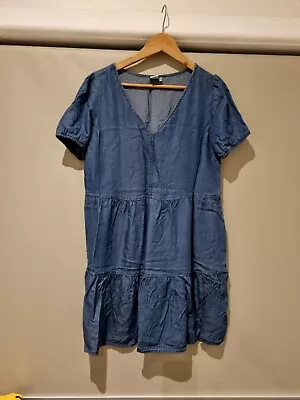 Demin Company Ladies Dress Size 8 Blue Comfortable Casual Soft • $10