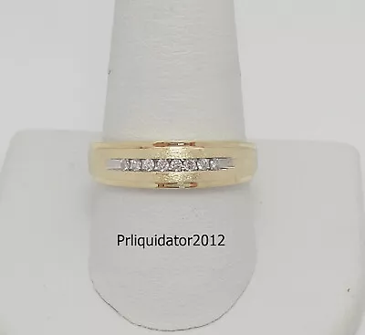 1/10ct Mens Diamond Wedding Band Bridal Ring 10k Yellow Gold • $219.99