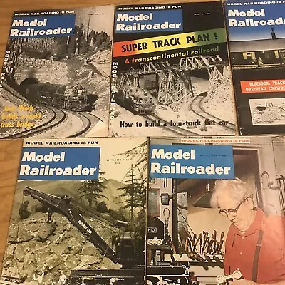 Model Railroader Magazine Lot 0f 5 Vintage Issues 1960 1961 1970 • $7.50