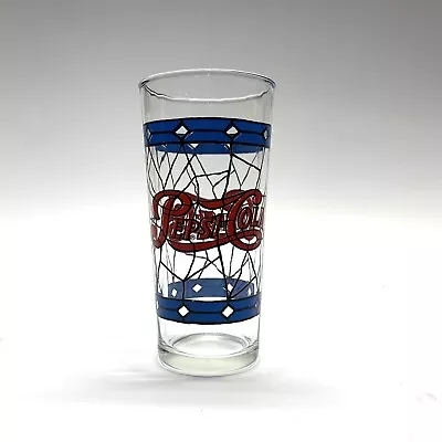 Vintage Pepsi Cola 1970's Tiffany Style Glasses 16oz Stained Glass - Set Of 12 • $69.98