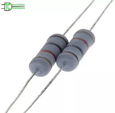 3W Carbon Film Resistors 5% 0.1 Ohm To 1M Ohm FULL RANGE AVAILABLE • £2.59