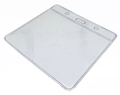 Clear ID Card Badge Pass Holder Pocket Plastic Wallet 5 Sizes Available FREEPOST • £2.25