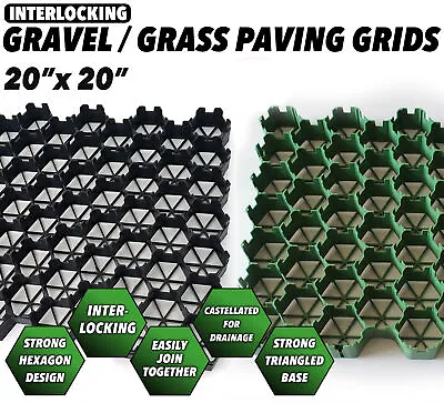 Hidden Paving Grids Reinforcement Grass Gravel Driveways Paths Garden Car Park • £228.96