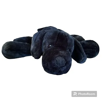 Vintage Commonwealth Black Labrador Lab Puppy Dog Plush Stuffed 16  Floppy 2002 • $29