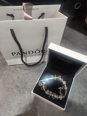 PANDORA Bracelet With Charms White • £40