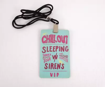 Sleeping With Sirens Concert VIP Badge Lanyard Chill Out Summer Acoustic Tour • $9.99