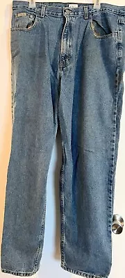 Vintage Calvin Klein Mens Jeans Easy Fit Relaxed USA Made Blue Stone Wash 38x32 • $17