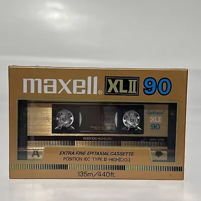 NEW Maxell XL II 90 Extra Fine Epitaxial Type II Factory Sealed Cassette Tape • $10