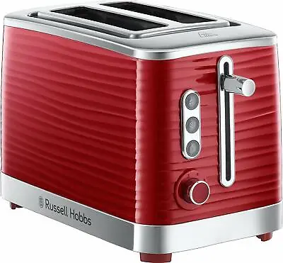 £28.95 • Buy Inspire Red Toaster, Russell Hobbs 24372 2 Slice High Gloss Finish 