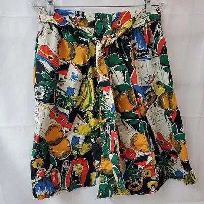 J. Crew Multicolor Tropical Button Up Midi Skirt Women's SP • $9.99