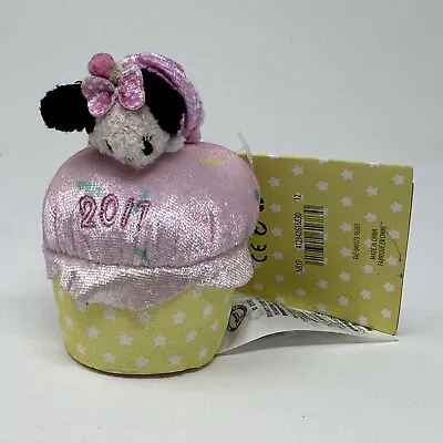 Disney Store Tsum Tsum Mini Plush 3.5  2017 Minnie Mouse Vanilla Scented Cupcake • $3