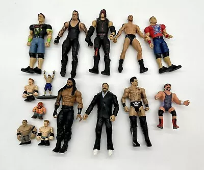 Lot Of 10 Plus WWE Wrestling Action Figures Most 2010ish With Some Vintage • $19.54