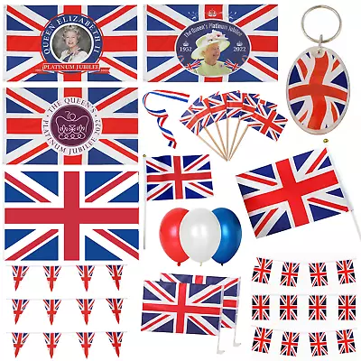 £6.98 • Buy Queen Elizabeth Remembering Union Jack Decorations *All Types* NEW King Charles