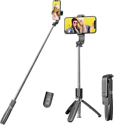 Bluetooth Foldable Selfie Stick Tripod Monopod Phone Holder For IPhone Samsung • £12.98