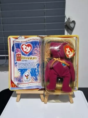 Rare TY Beanie Babies - Millenium The Bear 1999 Vintage McDonald Ty Bear Sealed • £8