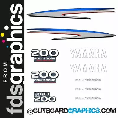 Yamaha 200hp Four Stroke Outboard Engine Decals/sticker Kit • $55.52