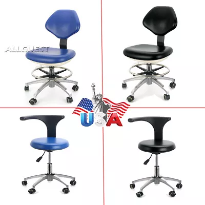 PU Leather Medical Dental Doctor Assistant Stool Adjustable Height Mobile Chair • $110.39
