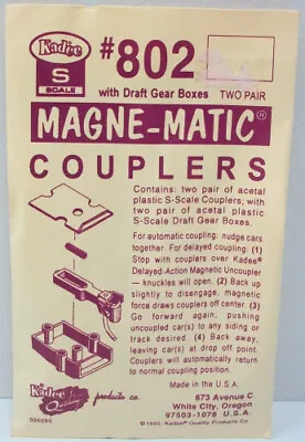 Kadee 802 S Coupler With Draft Gear Boxes • $8.44