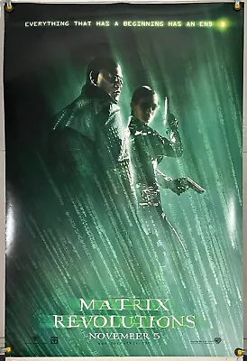 The Matrix Revolutions Ds Rolled Original One Sheet Movie Poster (2003) • $25