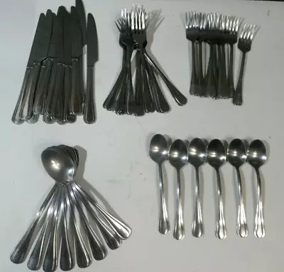 MSE Martha Stewart Stainless 18/0 China Flatware Set Of 48 Pc Service For 6 Plus • $43.96