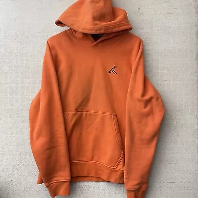 Jordan Hoodie Mens Orange Dri Fit Hooded Sweatshirt Long Sleeve Pullover. Medium • $20.99