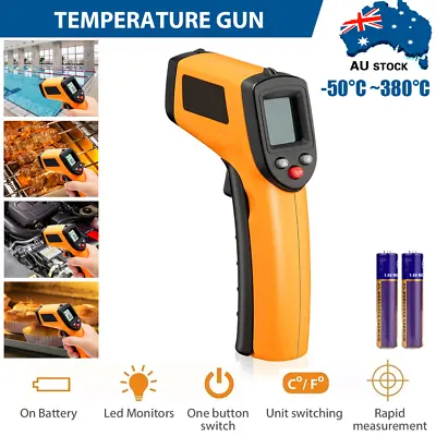 LED Laser Infrared Thermometer Food Digital Temperature Gun Smoker Pizza BBQ • $19.89