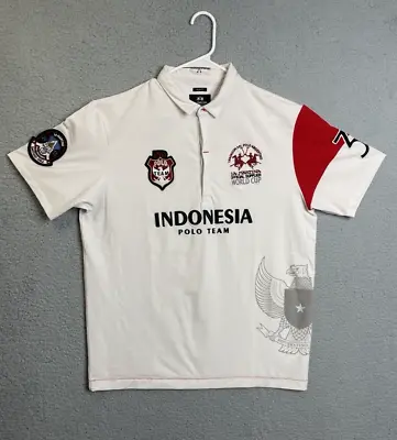 La Martina Buenos Aires Slim Fit Polo #3 Indonesia Polo Team Mens XL White • $48