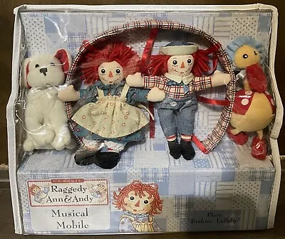 Raggedy Ann & Andy MUSICAL MOBILE Nursery Crib Decor Classic BRAHMS LULLABY New • $32.95