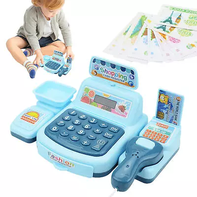 NEW Supermarket Till Kids Cash Register Toy Gift Set Child Girl Shop Role Play • £11.08