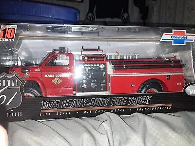 Highway 61 Diecast 1975 Heavy Duty Fire Truck Engine Kane County 1:16 Scale • $375