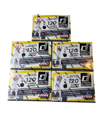 $378.43 • Buy 2021-22 DONRUSS NBA MEGA BOX  Lot Of 5 Boxes Factory Sealed Basketball