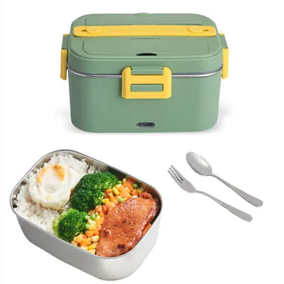 1.8L Electric Heated Lunch Box Portable Food Warmer Lunch Bento Box USB 12V/24V • £29.69