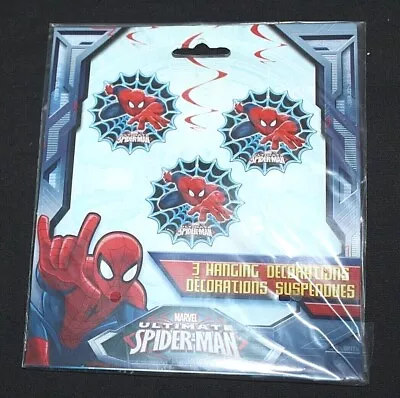 $5.23 • Buy Unique Marvel Ultimate Spiderman Hanging Decorations - 3 Ct
