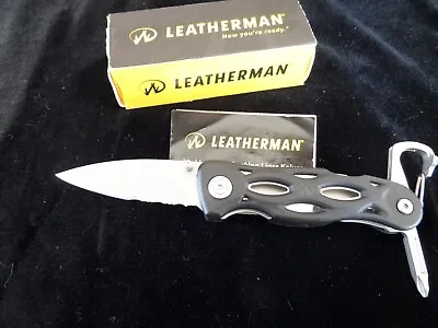 LEATHERMAN E303 LOCKING LINER KNIFE WITH SERRATED BLADE • $60