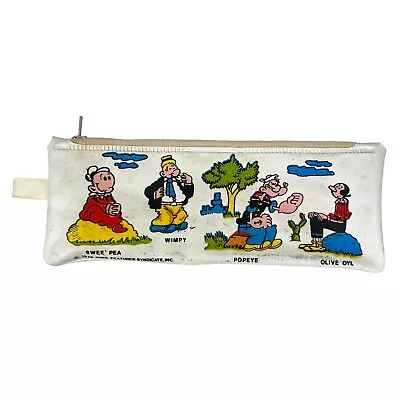 Vintage 1976 POPEYE THE SAILOR PVC Pencil Case Olive Oyl Wimpy Swee’ Pea RARE • $29.99