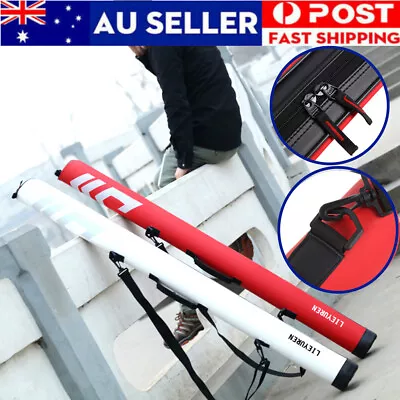 1.25m Hard PU Fishing Rod Bag Double-zip Design Fishing Pole Protective Case Bag • $37.90