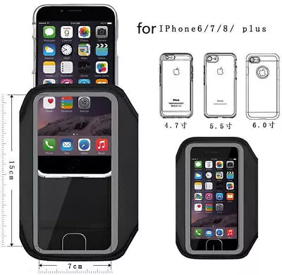 Sports Waterproof Arm Band Touchscreen Phone Cover For IPhone 6/7/8plus/11/12 • $14.69