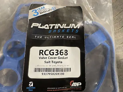 PLATINUM RCG368 Valve Cover Gasket Fits COROLLA ZZE122 1ZZFE MR2 ZZW30R • $26