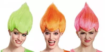 Wacky Wig Troll Crazy Fancy Dress Up Halloween Adult Costume Accessory 3 COLORS • $17.88