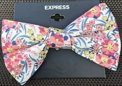 Express Men Adjustable Bow Tie In Floral Print ~ Wedding/Work/Casual Bow Tie NEW • $9