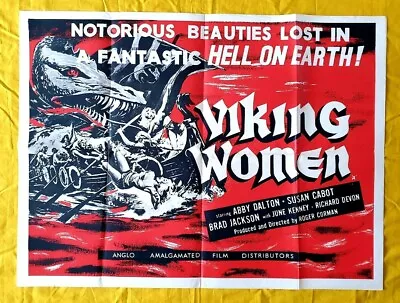 Viking Woman  1957 Original  Uk Quad  Poster  30 X 40'' • £199