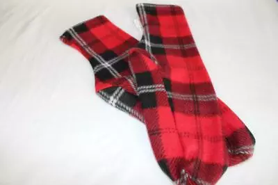 New Fleece Socks Red Plaid Men's Choose Size • $9.99