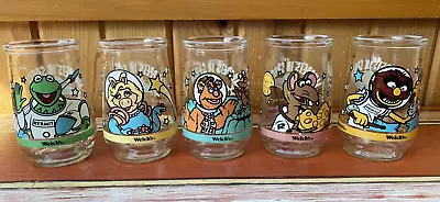 Lot Of 5 Vintage 1998 Muppets In Space Welch's Jelly Jars Juice Glasses Vivid! • $24.99