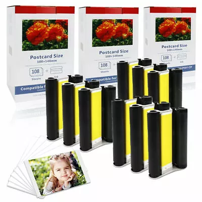 Compatible KP-108IN RP-108IN Ink &Photo Paper For Canon Selphy CP 1300 1200 Lot • £18.99